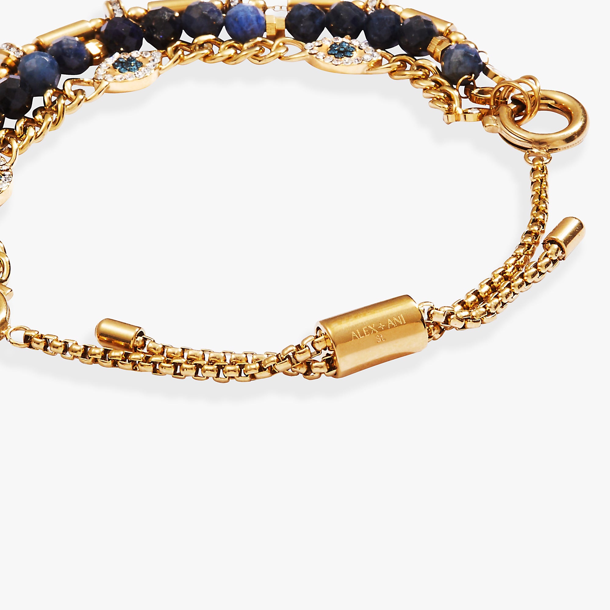 Evil Eye Stranded™ Bracelet Set Stainless Steel Gold | Alex and Ani