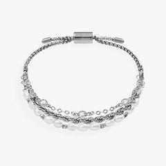 Crystal + Pearl Stranded™ Bracelet Set Stainless Steel Gold | Alex and Ani