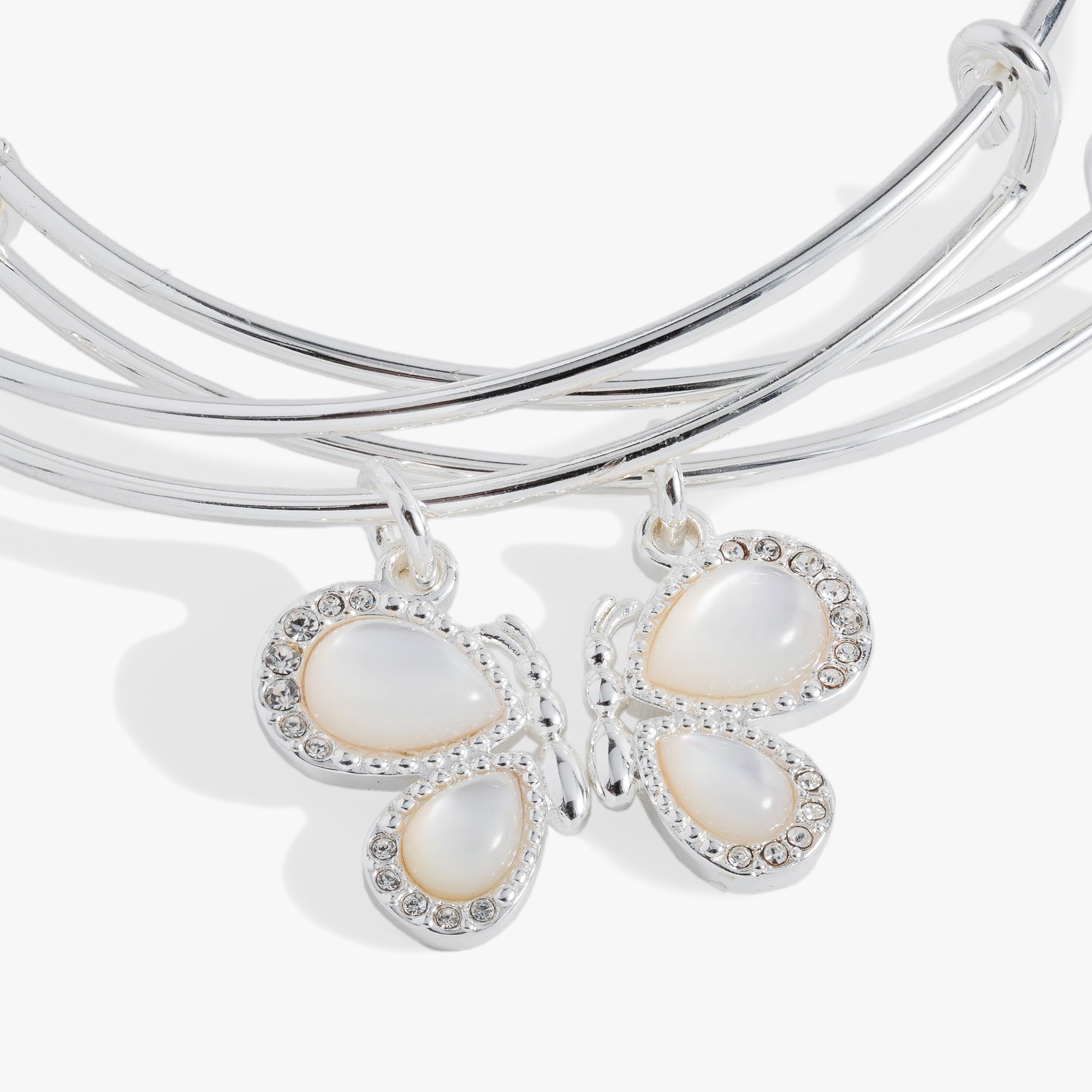 Perfect Pairs- Butterfly Wings Bangle Set of 2 Gold | Alex and Ani