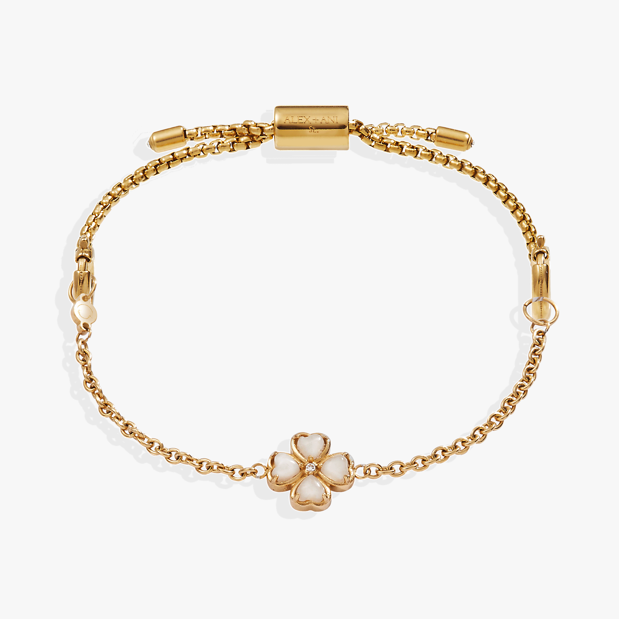 Four-Leaf Clover Stranded™ Bracelet Set Stainless Steel Gold | Alex and Ani