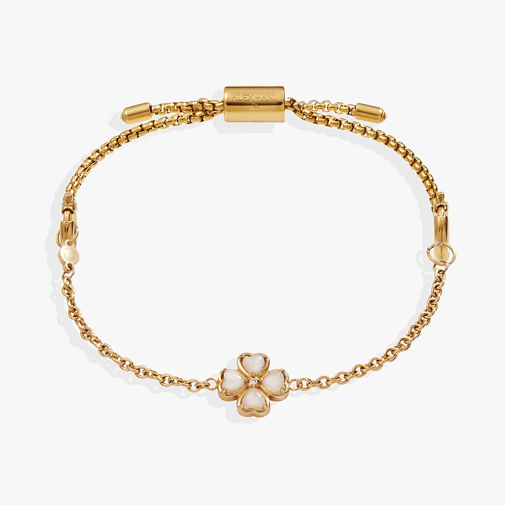 Four-Leaf Clover Stranded™ Bracelet Set Stainless Steel Gold | Alex and Ani