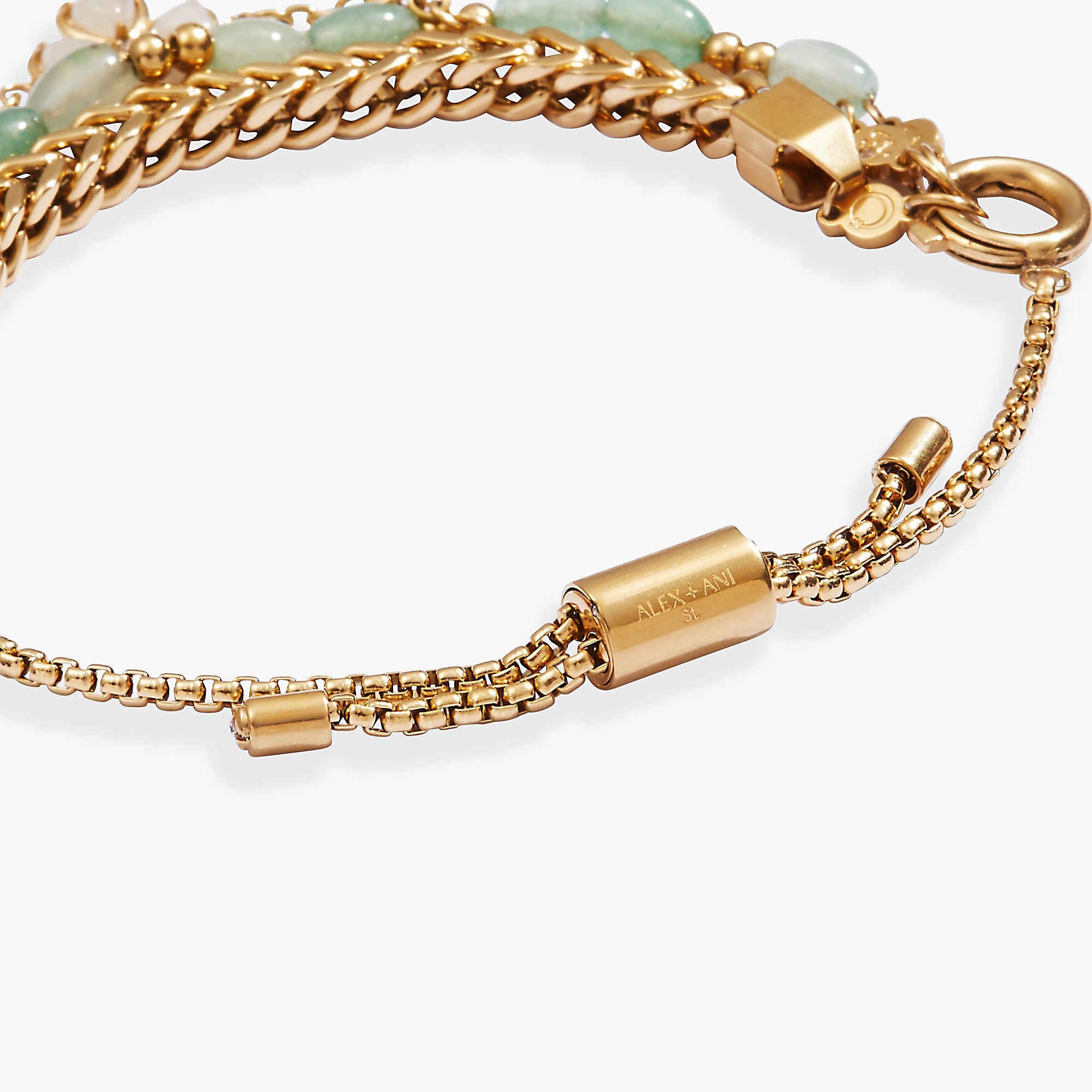 Four-Leaf Clover Stranded™ Bracelet Set Stainless Steel Gold | Alex and Ani