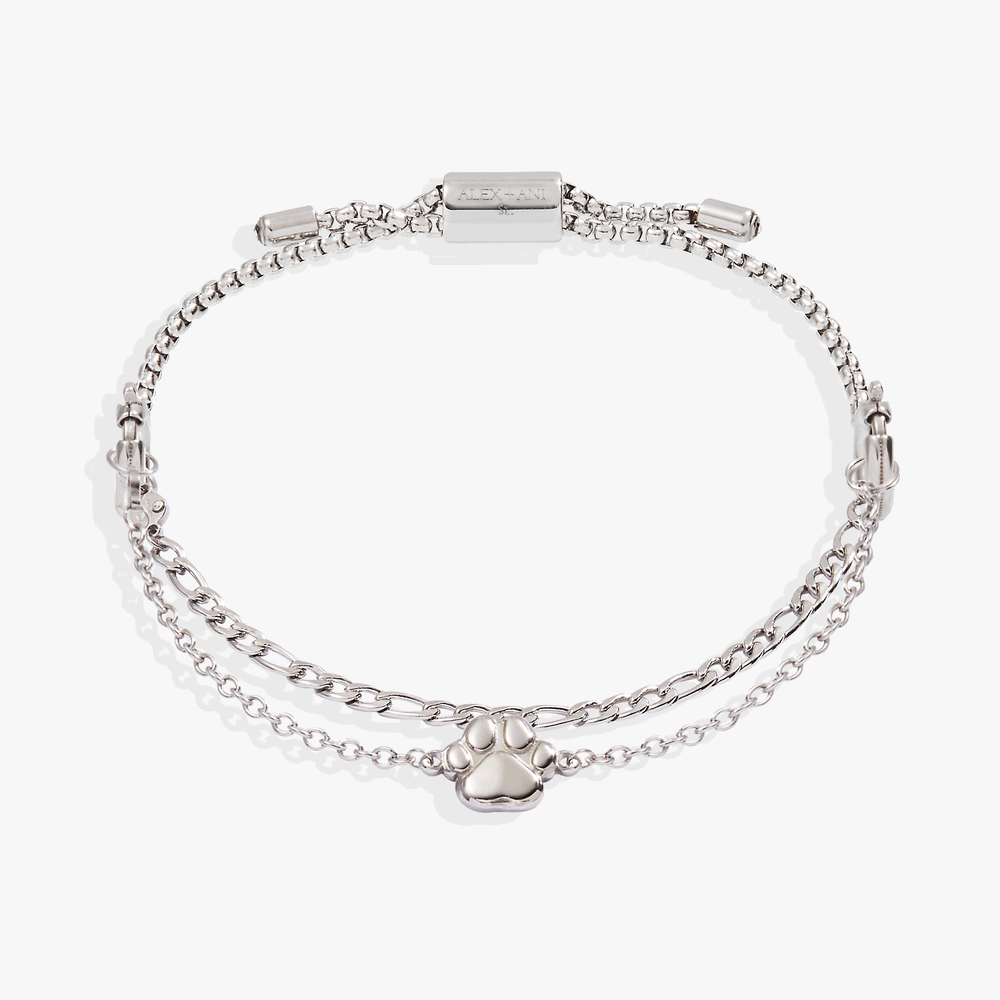 Paw Print Stranded™ Bracelet Set Stainless Steel Silver | Alex and Ani