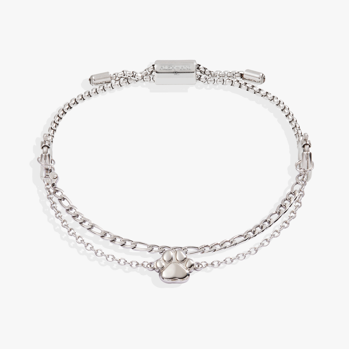 Paw Print Stranded™ Bracelet Set Stainless Steel Silver | Alex and Ani