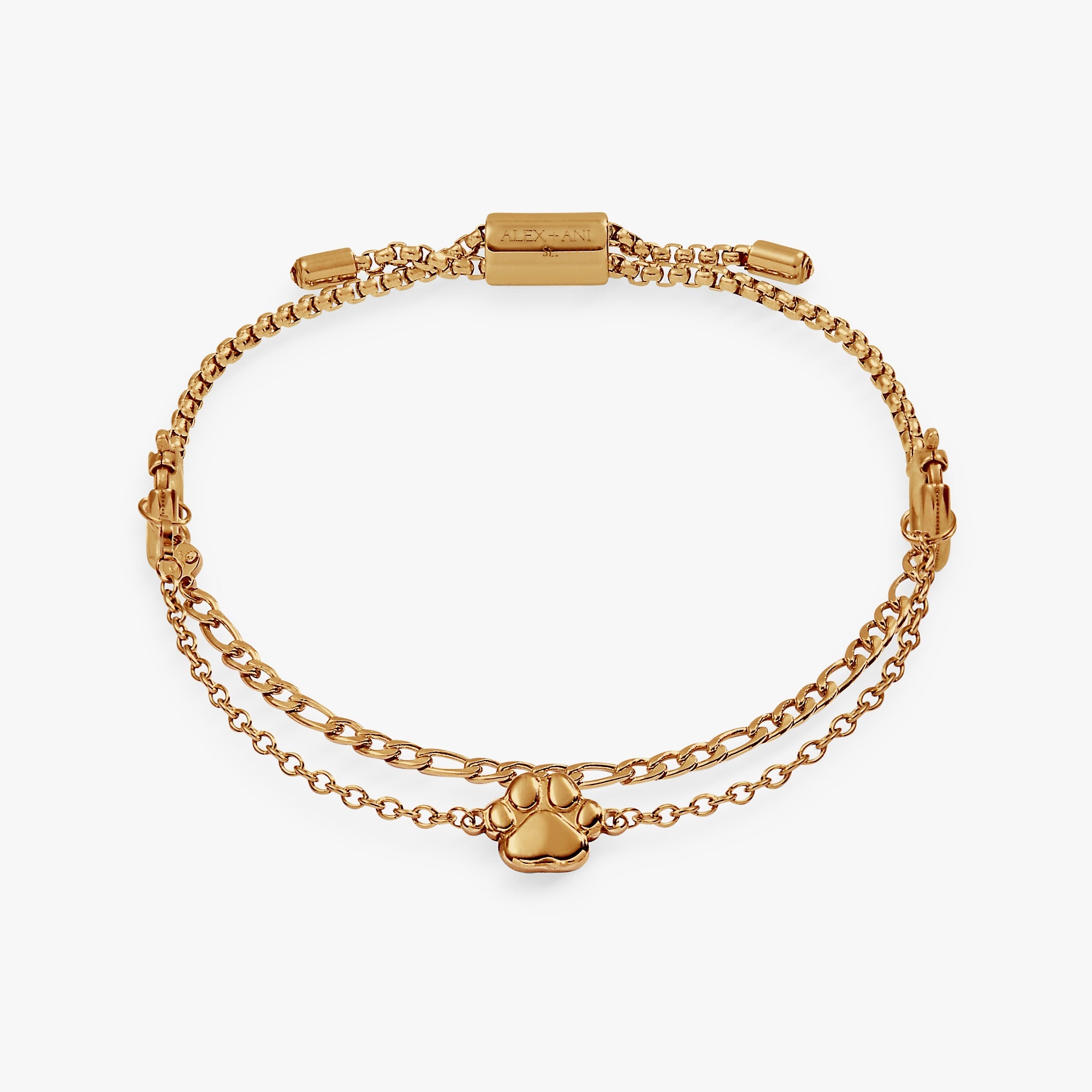 Paw Print Stranded™ Bracelet Set Stainless Steel Silver | Alex and Ani