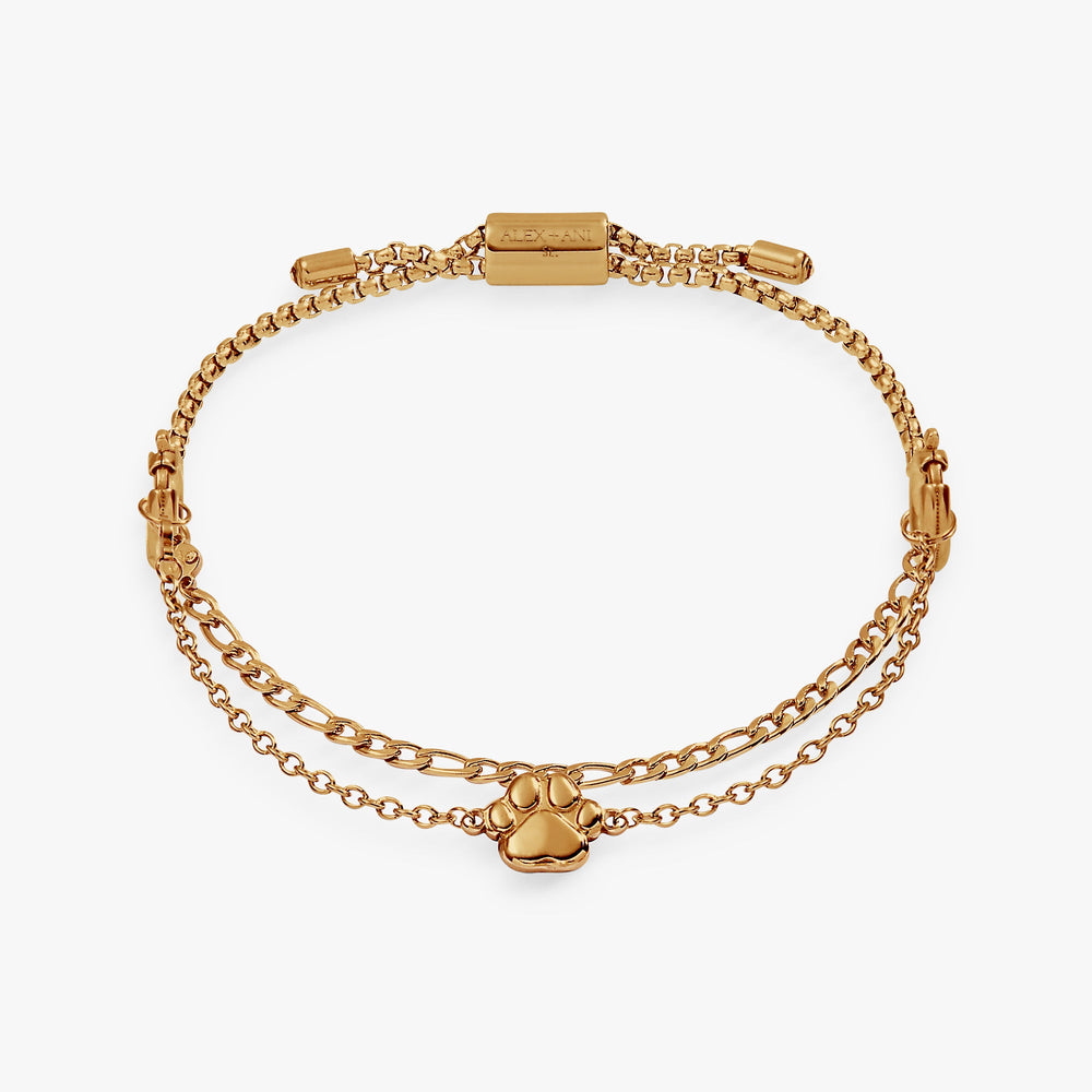 Paw Print Stranded™ Bracelet Set Stainless Steel Silver | Alex and Ani