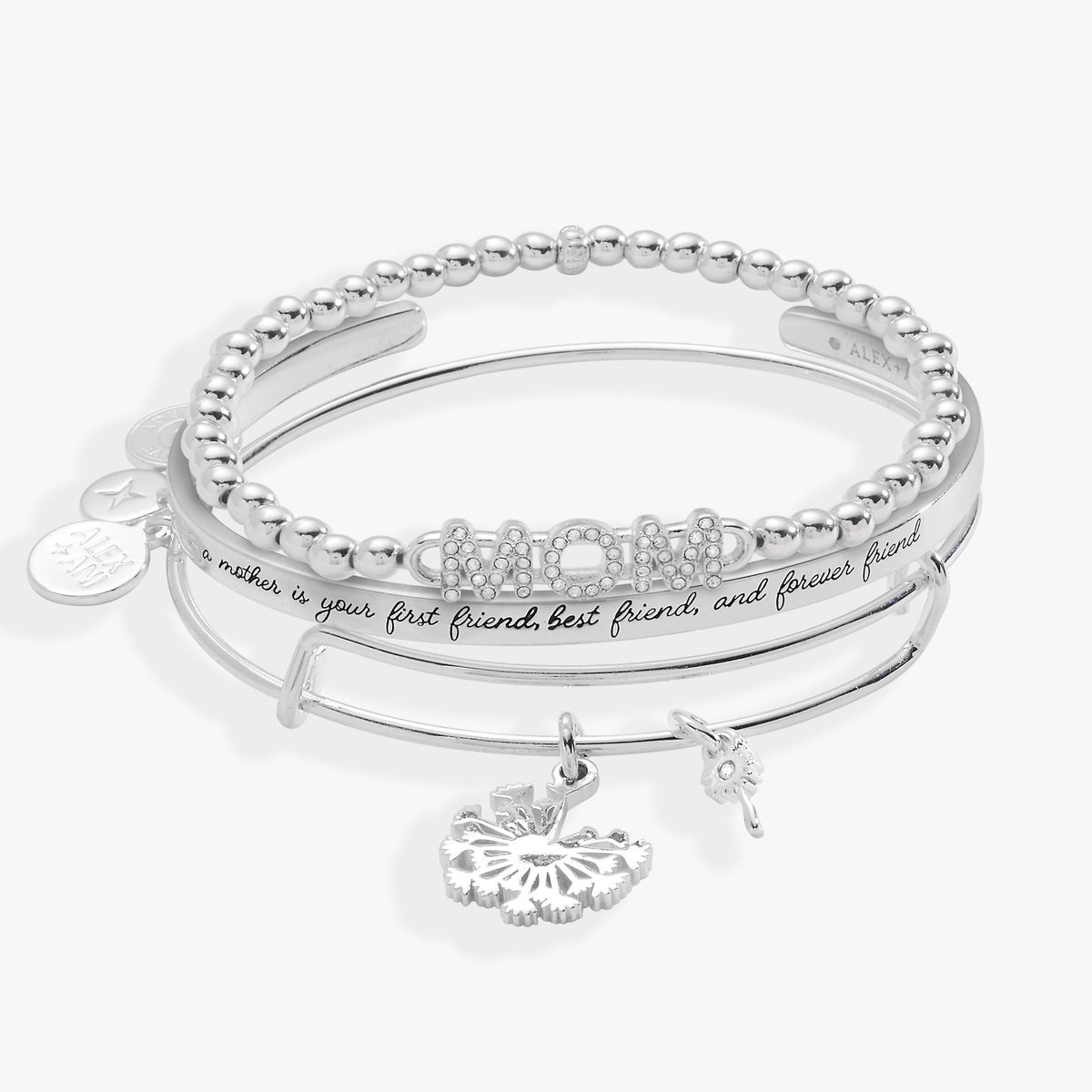 Mother's Day Dandelion Set of 3 Silver | Alex and Ani