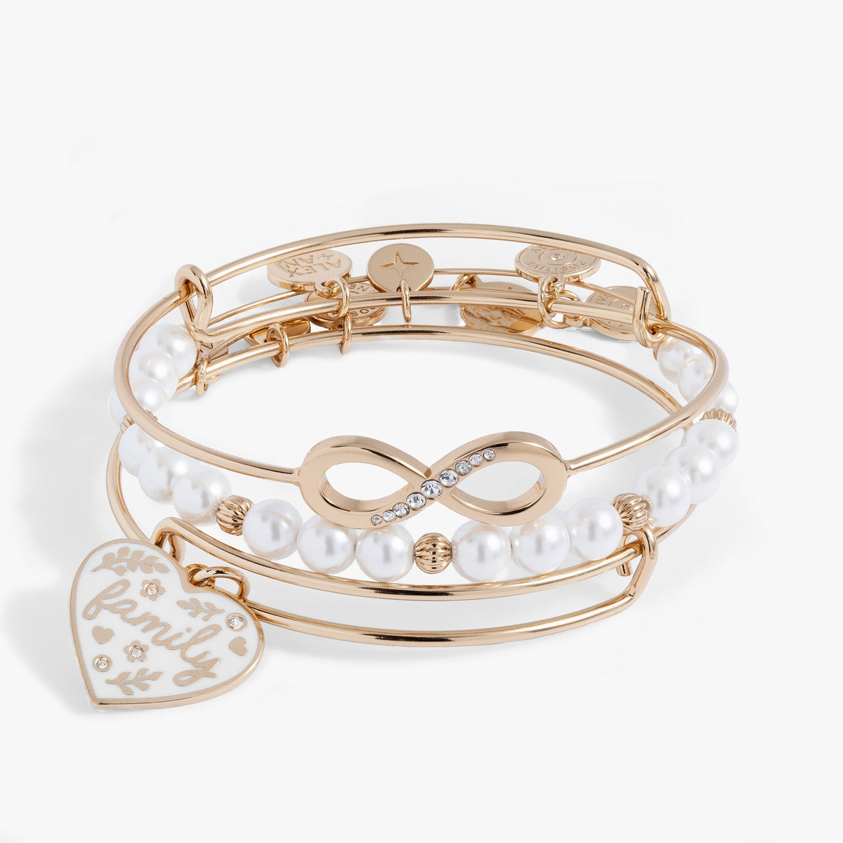 Family Bangle Set of 3 Gold | Alex and Ani