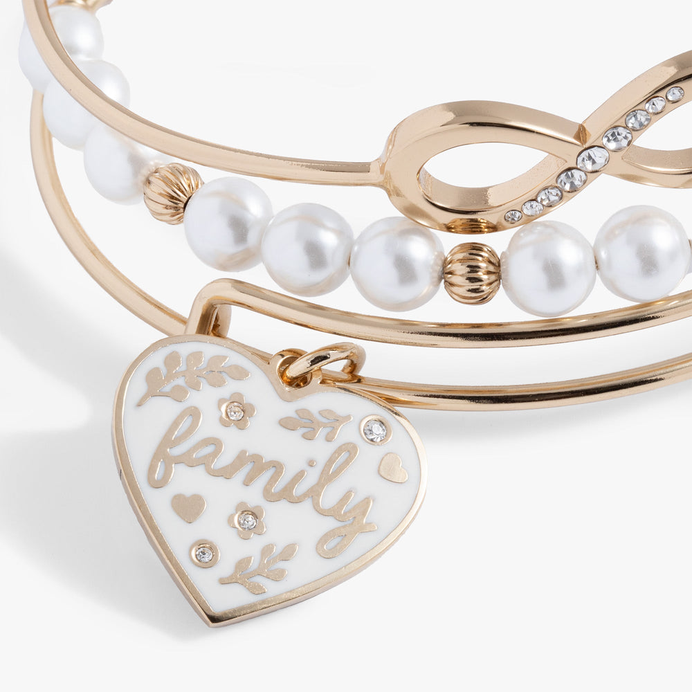 Family Bangle Set of 3 Gold | Alex and Ani