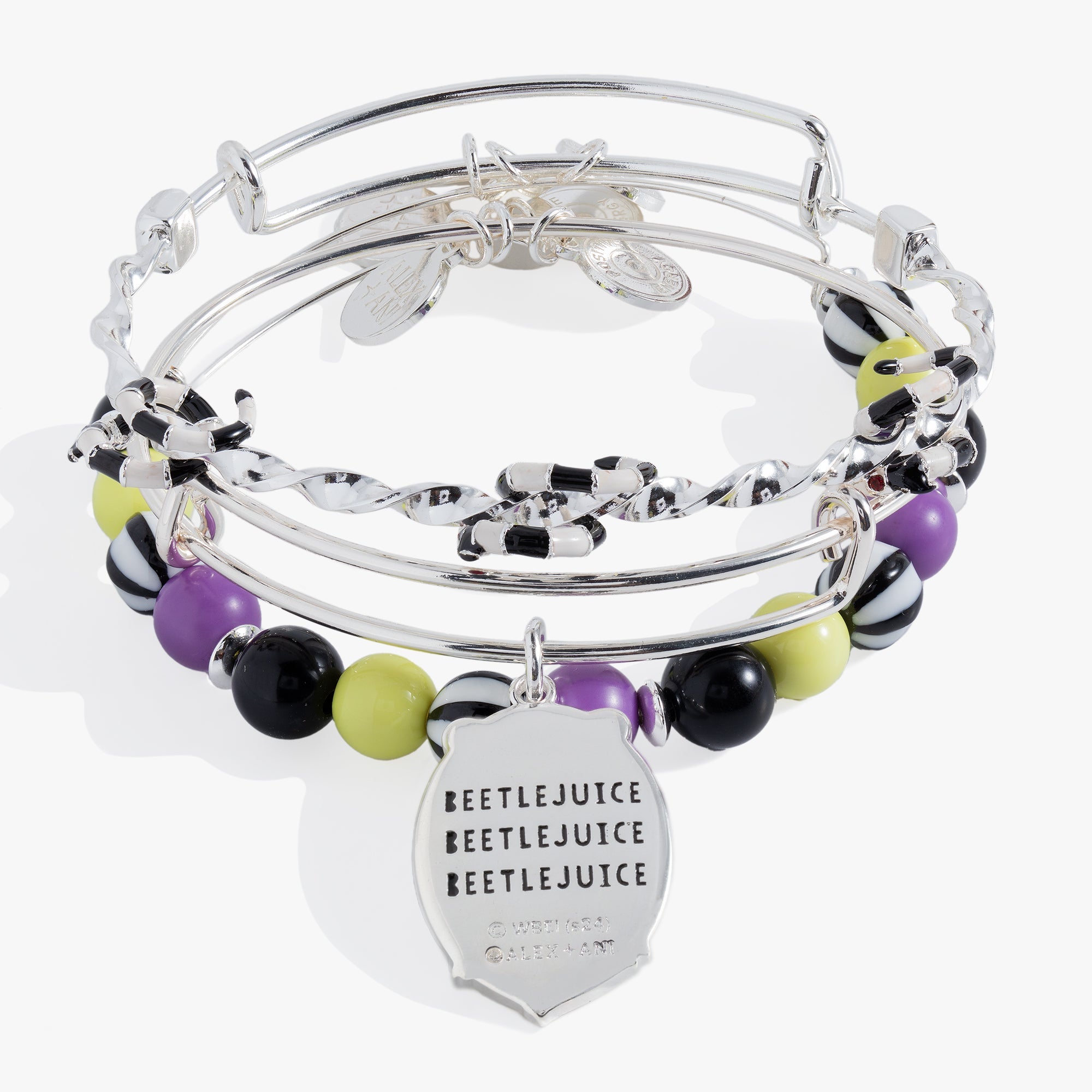 Beetlejuice® Bangle Set of 3 Silver | Alex and Ani