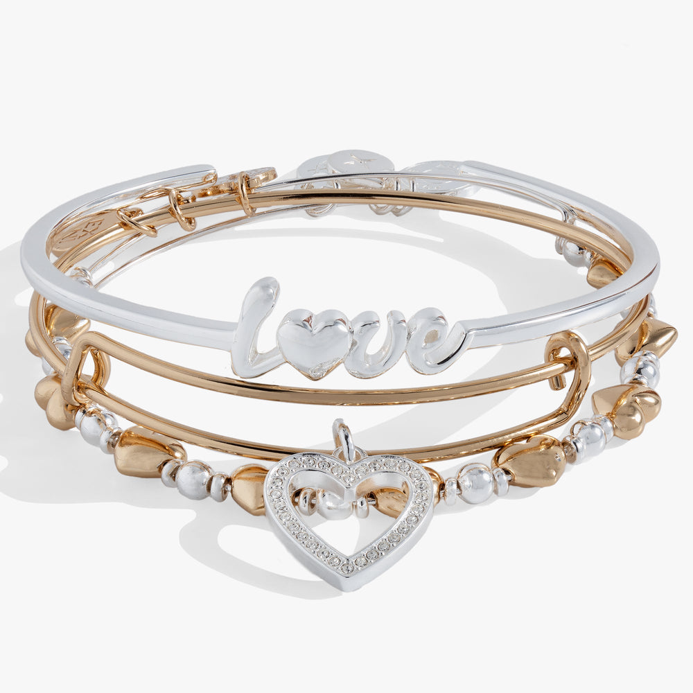 Love Bracelets, Set of 3 Two Tone | Alex and Ani