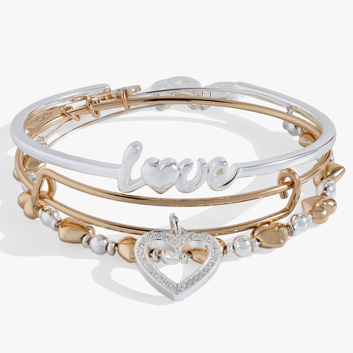 Love Bracelets, Set of 3 Two Tone | Alex and Ani