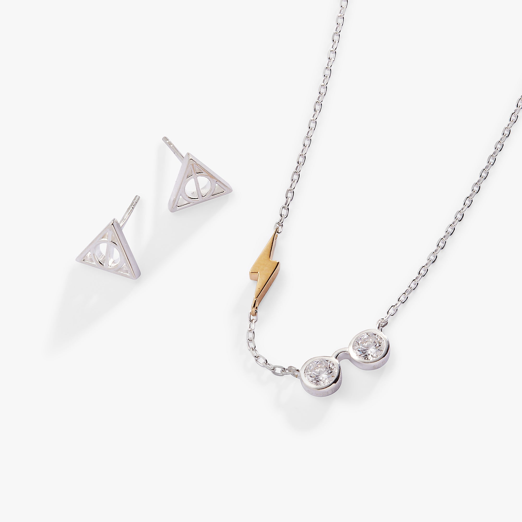 Harry Potter™ Glasses and Deathly Hallows Necklace and Earring Set, St Two Tone Precious | Alex and Ani
