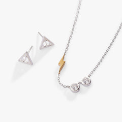 Harry Potter™ Glasses and Deathly Hallows Necklace and Earring Set, St Two Tone Precious | Alex and Ani