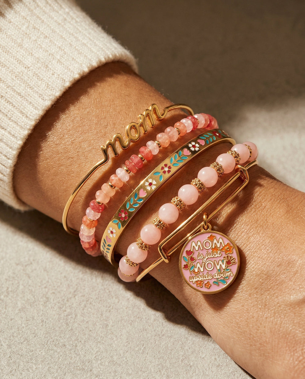 Mother's Day Floral Set of 5 Gold | Alex and Ani