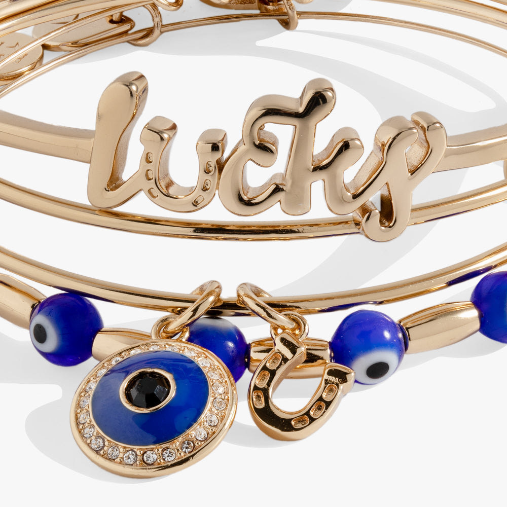 Evil Eye Bangles, Set of 3 Gold | Alex and Ani