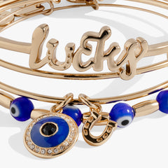Evil Eye Bangles, Set of 3 Gold | Alex and Ani