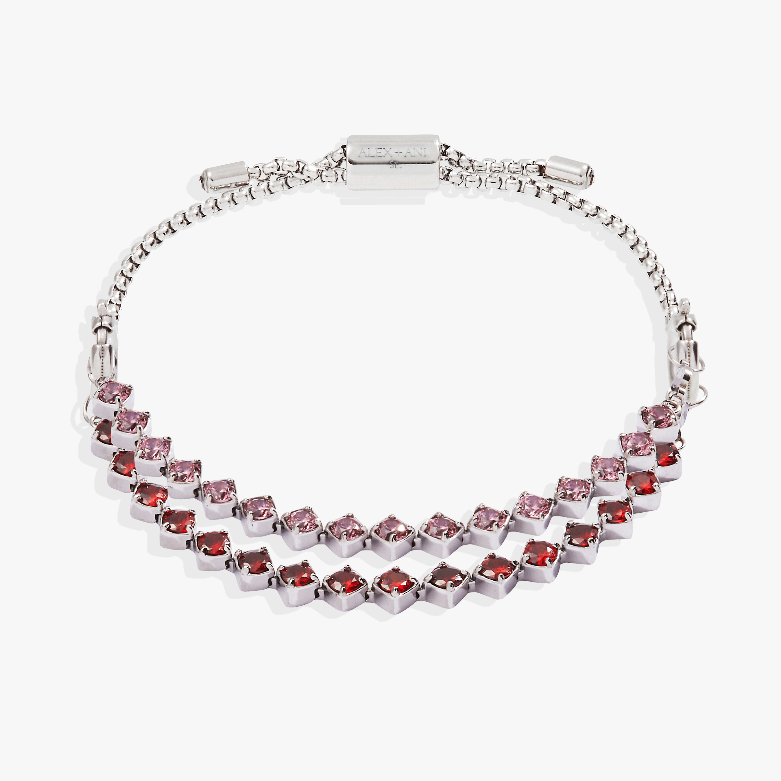 Ruby Luster Stranded™ Bracelet Set Stainless Steel Silver | Alex and Ani