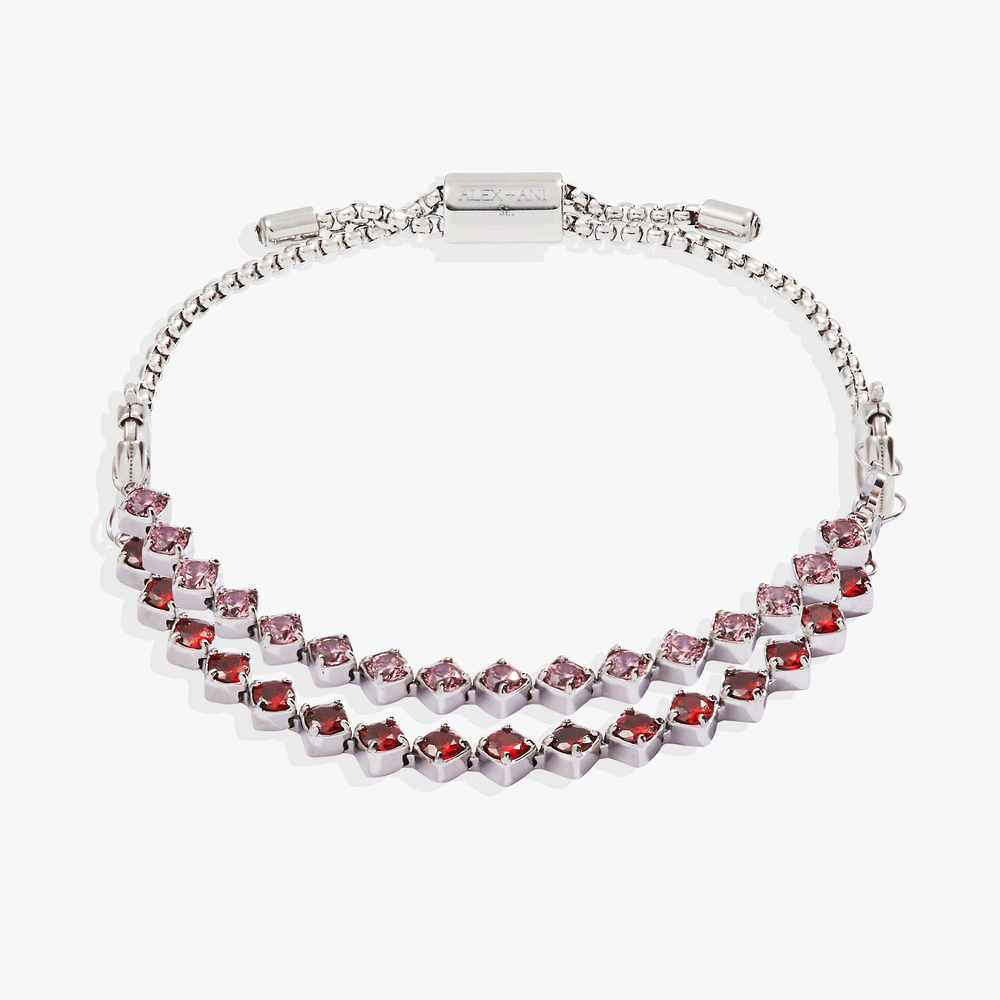 Ruby Luster Stranded™ Bracelet Set Stainless Steel Silver | Alex and Ani