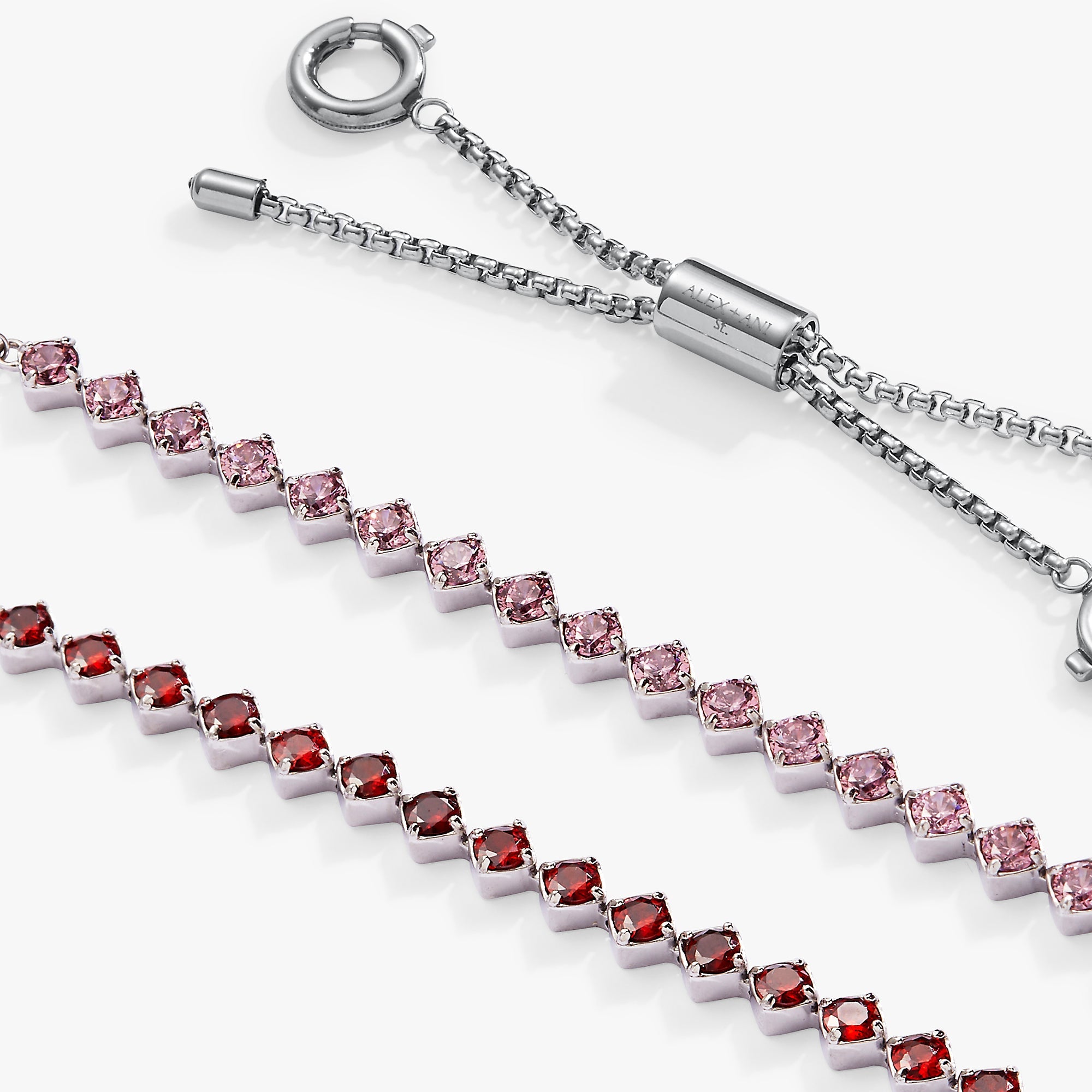 Ruby Luster Stranded™ Bracelet Set Stainless Steel Silver | Alex and Ani