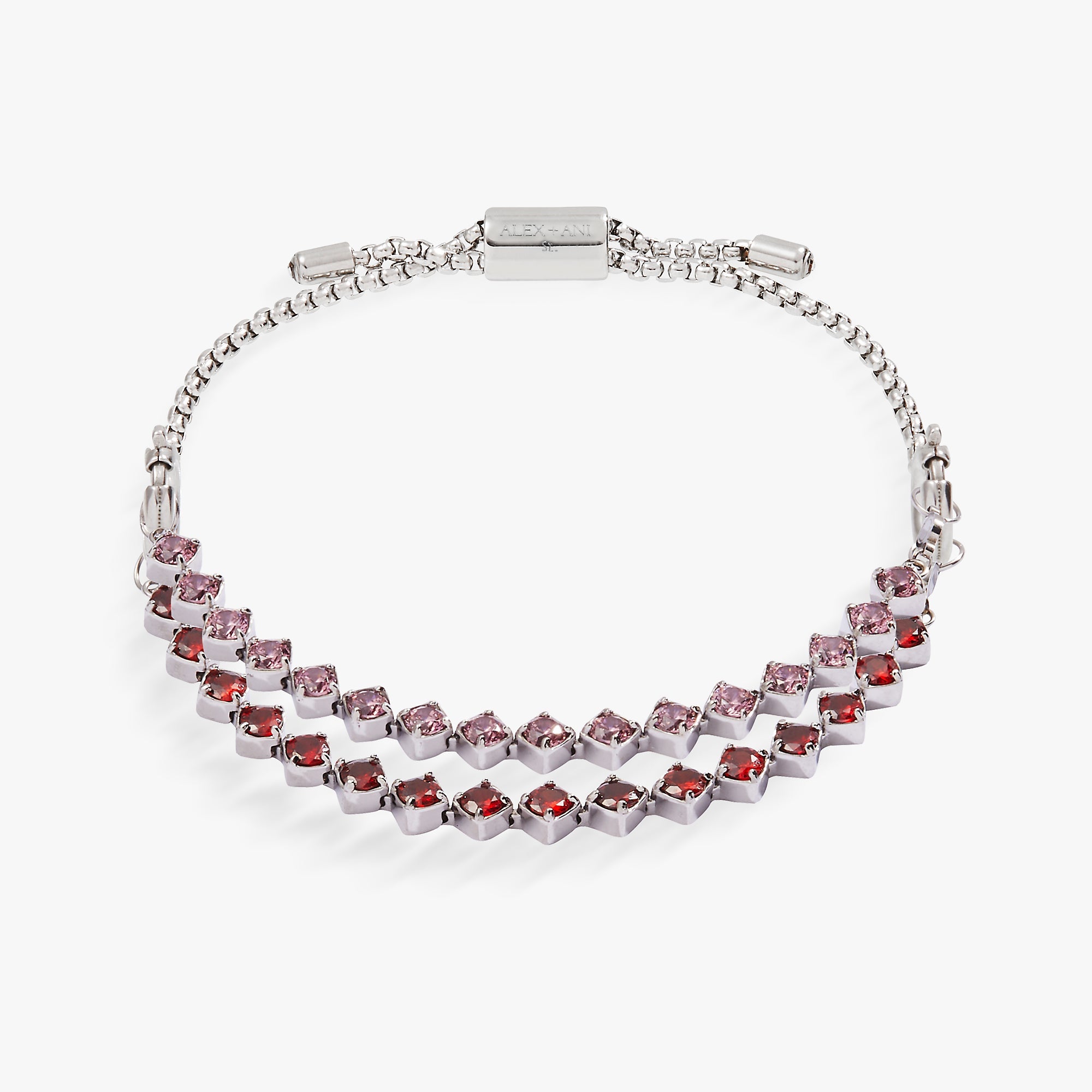 Ruby Luster Stranded™ Bracelet Set Stainless Steel Silver | Alex and Ani