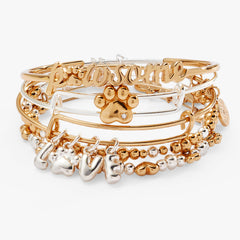 Puppy Love Bangles, Set of 5 Two Tone | Alex and Ani