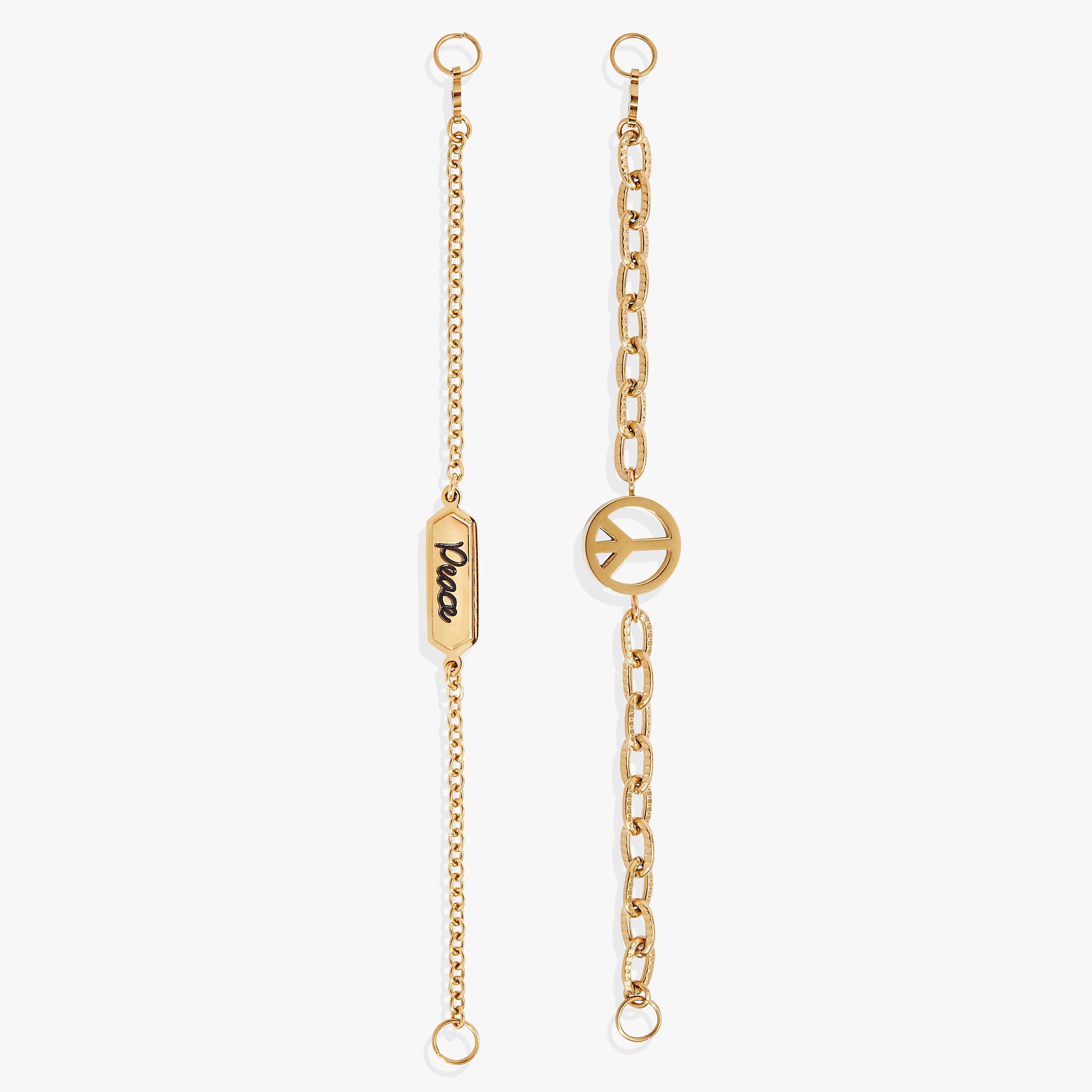Peace Stranded Bracelet™ Set Stainless Steel Gold | Alex and Ani