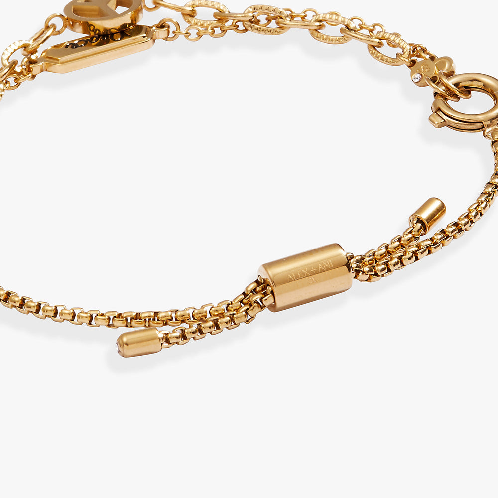 Peace Stranded Bracelet™ Set Stainless Steel Gold | Alex and Ani