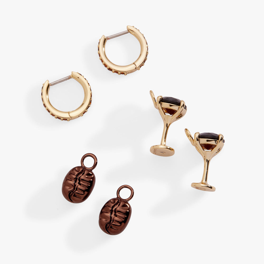 Espresso Martini Huggie Hoop Set Gold | Alex and Ani