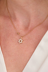 Delicate Pave Star of David Pendant Necklace 14kt Gold Over Sterling Silver | Alex and Ani