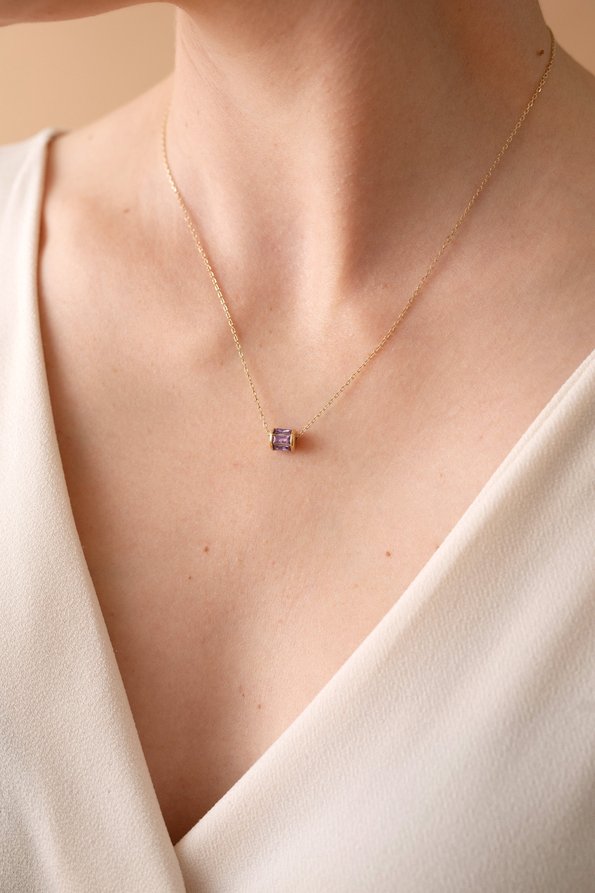 February Birthstone Precious Pendant Necklace 14kt Gold Over Sterling Silver | Alex and Ani