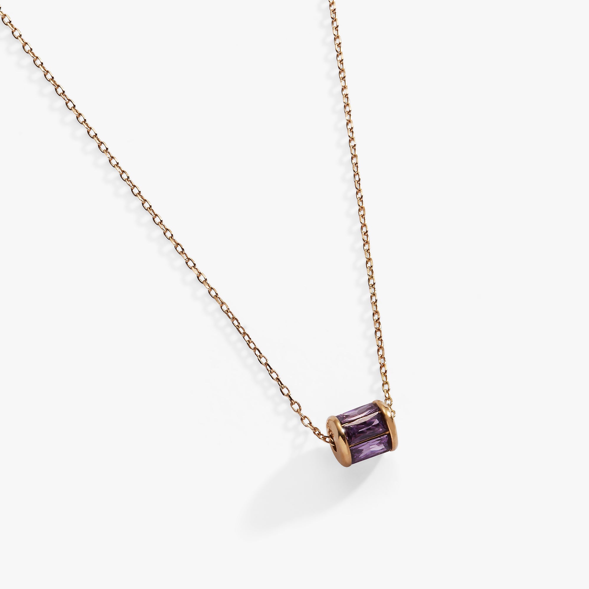 February Birthstone Precious Pendant Necklace 14kt Gold Over Sterling Silver | Alex and Ani