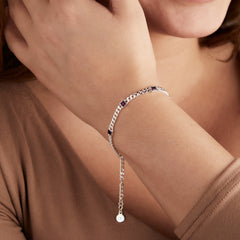 Amethyst Curb Chain Bracelet, February Birthstone Gold | Alex and Ani