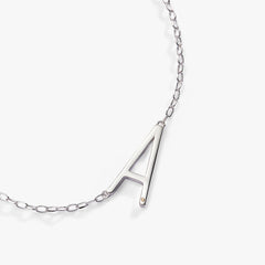 Precious Elongated Initial Necklace A Sterling Silver | Alex and Ani