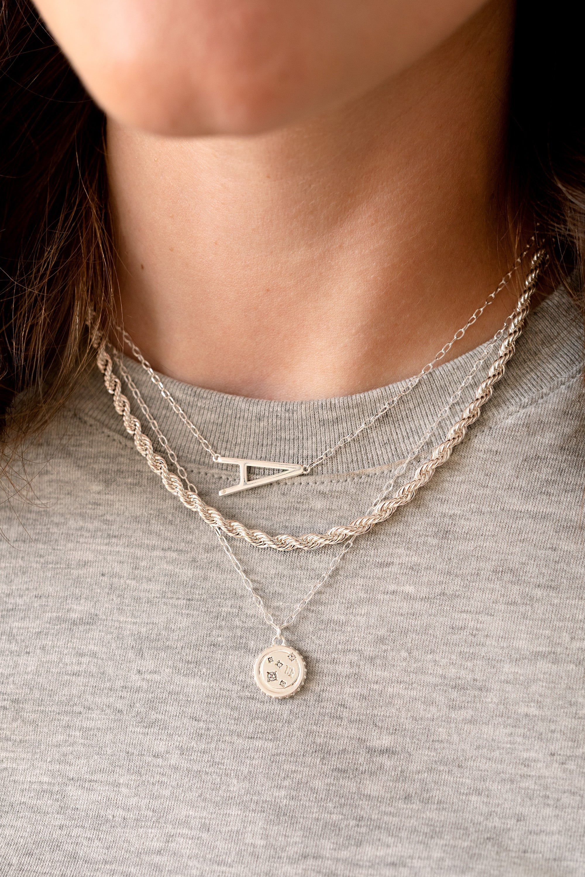 Precious Elongated Initial Necklace A Sterling Silver | Alex and Ani