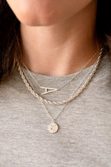 Precious Elongated Initial Necklace A Sterling Silver | Alex and Ani