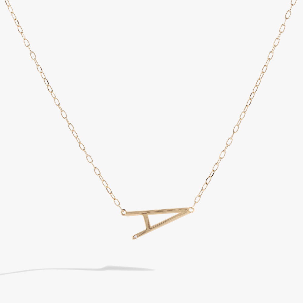Precious Elongated Initial Necklace A Sterling Silver | Alex and Ani