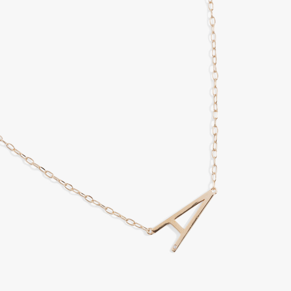 Precious Elongated Initial Necklace A Sterling Silver | Alex and Ani
