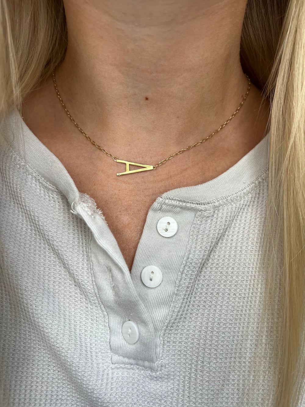 Precious Elongated Initial Necklace A Sterling Silver | Alex and Ani