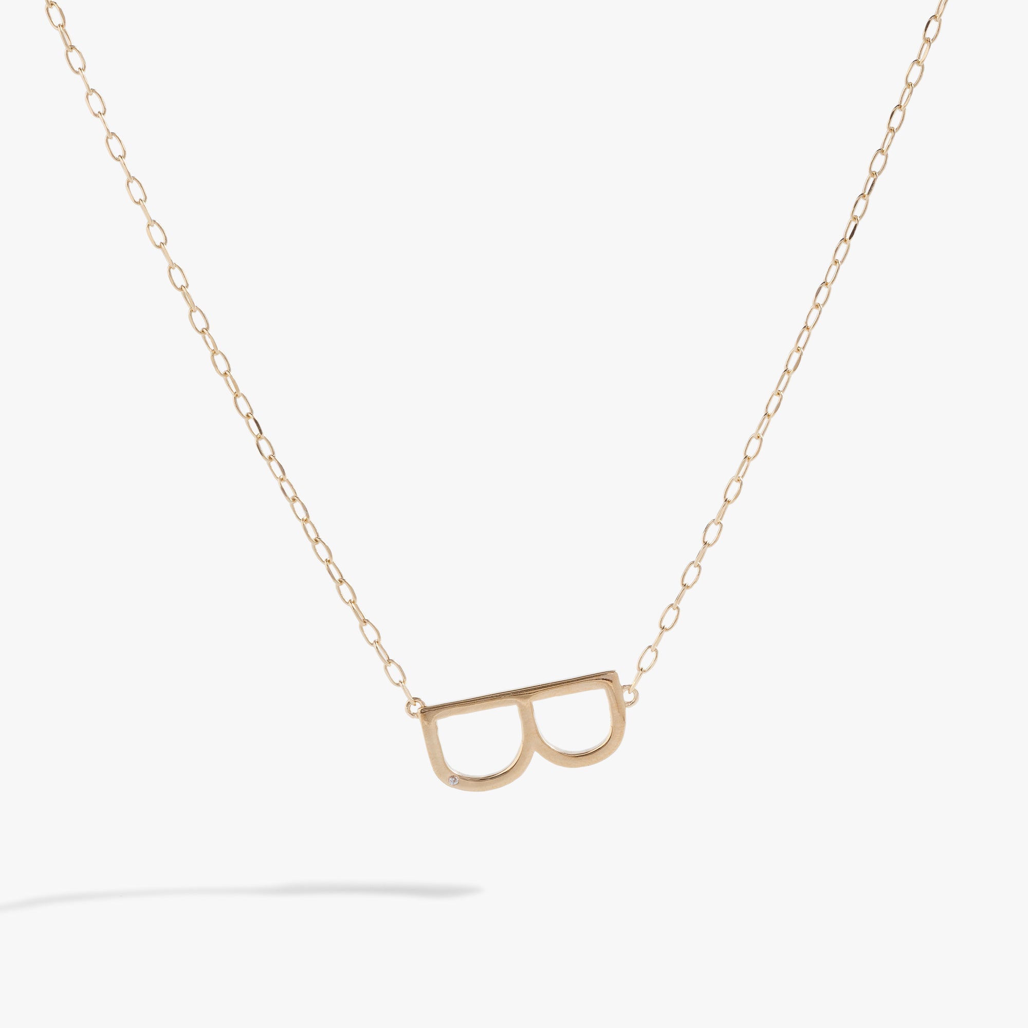Precious Elongated Initial Necklace B 14kt Gold Over .925 Sterling Silver | Alex and Ani