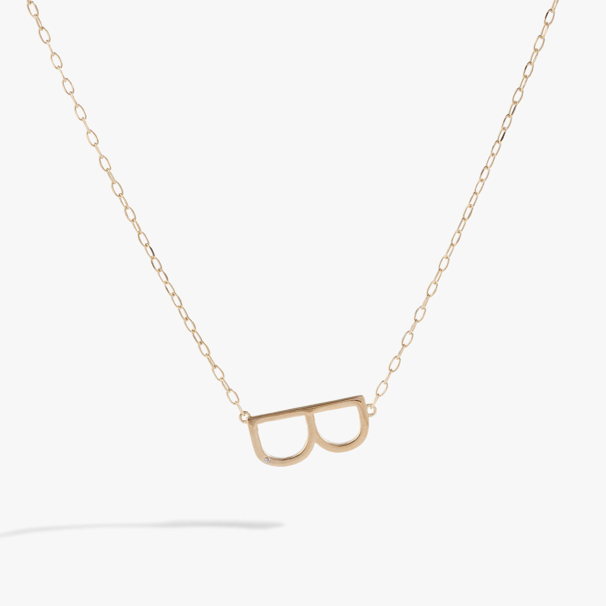 Precious Elongated Initial Necklace B 14kt Gold Over .925 Sterling Silver | Alex and Ani