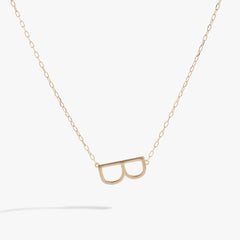 Precious Elongated Initial Necklace B 14kt Gold Over .925 Sterling Silver | Alex and Ani