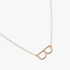Precious Elongated Initial Necklace B 14kt Gold Over .925 Sterling Silver | Alex and Ani