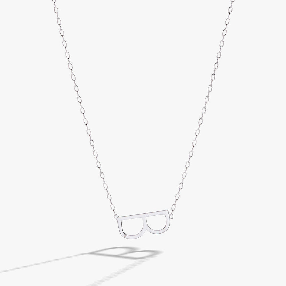 Precious Elongated Initial Necklace B 14kt Gold Over .925 Sterling Silver | Alex and Ani