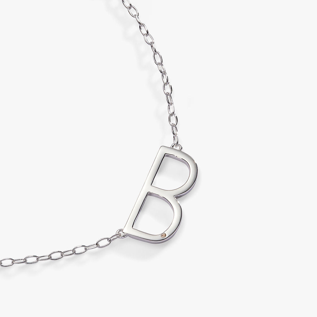 Precious Elongated Initial Necklace B 14kt Gold Over .925 Sterling Silver | Alex and Ani