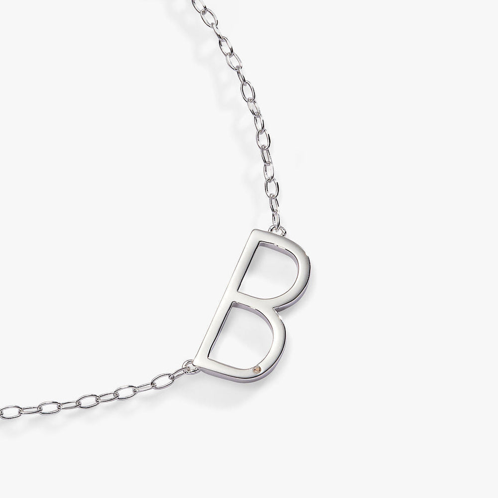 Precious Elongated Initial Necklace B 14kt Gold Over .925 Sterling Silver | Alex and Ani