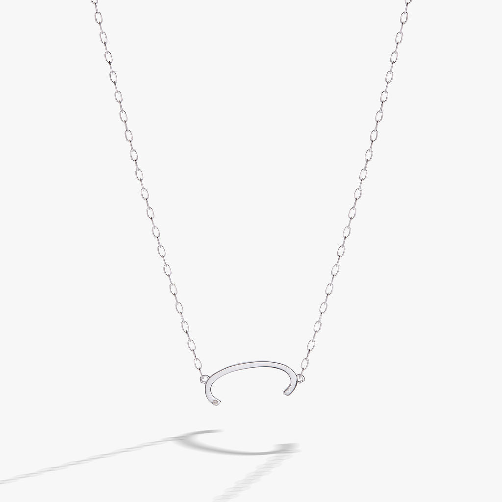 Precious Elongated Initial Necklace C Sterling Silver | Alex and Ani