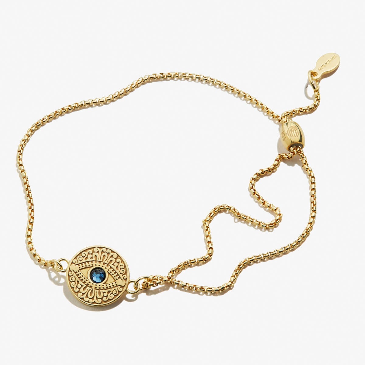 Evil Eye Crystal Pull Chain Bracelet - Alex and Ani Sterling Silver | Alex and Ani