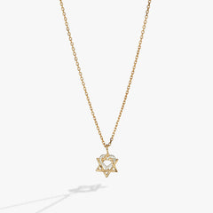 Star of David Heart Necklace, 14kt Gold Plated Two Tone - Sterling Silver | Alex and Ani