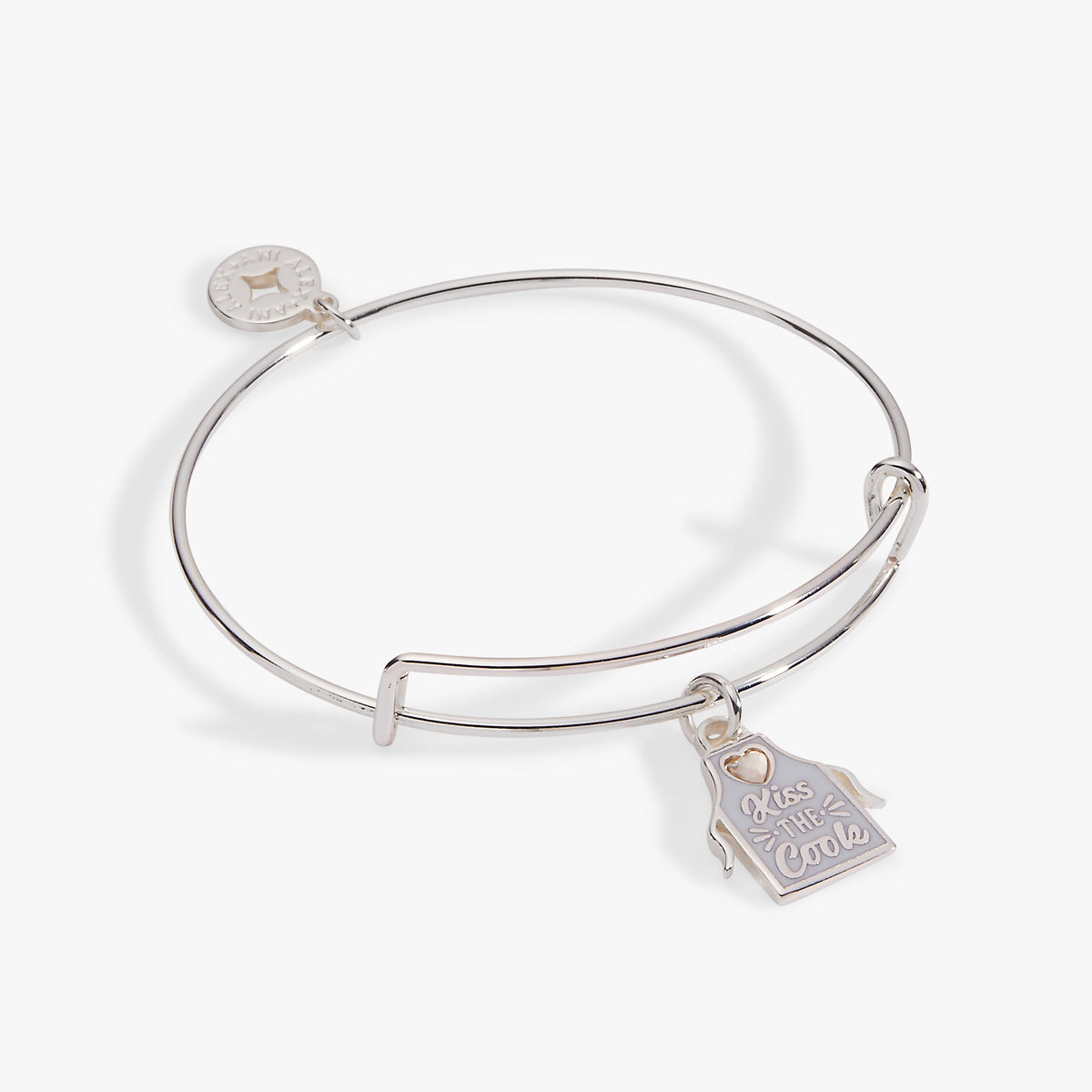 Kiss The Cook' Apron Charm Bangle
    
    
    
       Silver | Alex and Ani